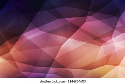 Dark Blue, Yellow vector polygonal template. Elegant bright polygonal illustration with gradient. A completely new design for your leaflet.