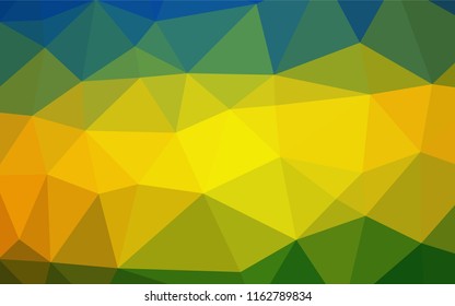 Dark Blue, Yellow vector polygonal background. Geometric illustration in Origami style with gradient.  A new texture for your design.