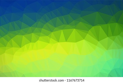 Dark Blue, Yellow vector polygonal background. Colorful abstract illustration with gradient. The template can be used as a background for cell phones.