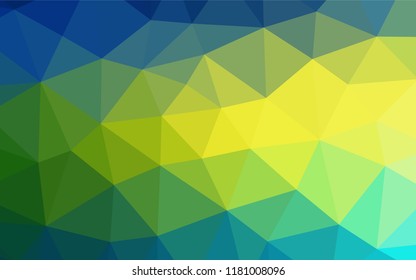 Dark Blue, Yellow vector polygonal background. Modern geometrical abstract illustration with gradient. Brand new design for your business.