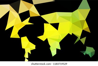 Dark Blue, Yellow vector polygonal background. Shining illustration, which consist of triangles. The completely new template can be used for your brand book.