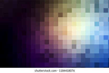 Dark Blue, Yellow vector polygonal illustration, which consist of rectangles. Rectangular pattern for your business design. Geometric background in Origami style with gradient. 