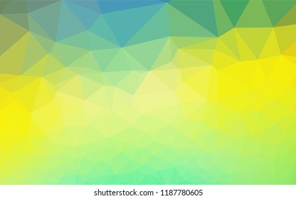 Dark Blue, Yellow vector polygonal background. A sample with polygonal shapes. The completely new template can be used for your brand book.