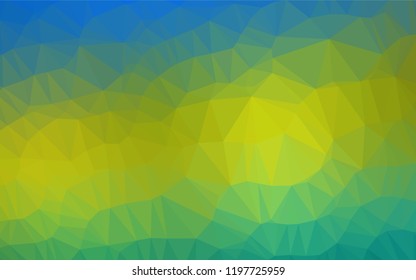Dark Blue, Yellow vector polygonal pattern. A vague abstract illustration with gradient. The elegant pattern can be used as part of a brand book.
