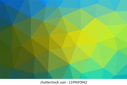 Dark Blue, Yellow vector polygonal pattern. Creative illustration in halftone style with gradient. The completely new template can be used for your brand book.