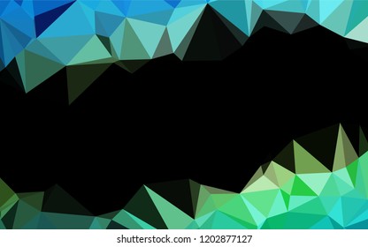 Dark Blue, Yellow vector polygonal template. A completely new color illustration in a vague style. The polygonal design can be used for your web site.