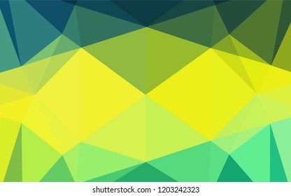 Dark Blue, Yellow vector polygonal template. Colorful abstract illustration with gradient. A new texture for your design.