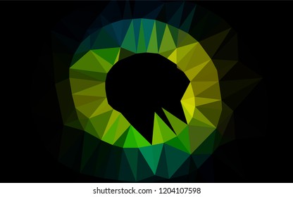 Dark Blue, Yellow vector polygonal template. Glitter abstract illustration with an elegant design. The elegant pattern can be used as part of a brand book.