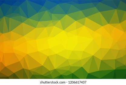Dark Blue, Yellow vector polygonal pattern. Modern geometrical abstract illustration with gradient. Brand new style for your business design.
