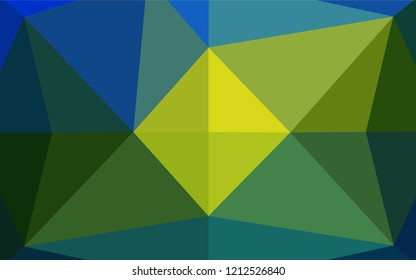 Dark Blue, Yellow vector polygonal background. A completely new color illustration in a vague style. The elegant pattern can be used as part of a brand book.