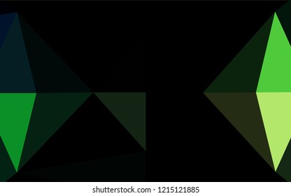 Dark Blue, Yellow vector polygonal template. Shining illustration, which consist of triangles. The elegant pattern can be used as part of a brand book.