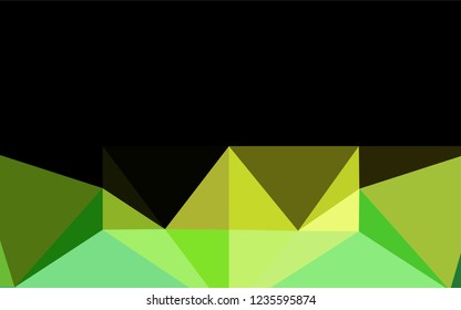 Dark Blue, Yellow vector polygonal template. Colorful illustration in abstract style with gradient. The best triangular design for your business.