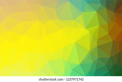 Dark Blue, Yellow vector polygonal pattern. Brand new colored illustration in blurry style with gradient. The elegant pattern can be used as part of a brand book.