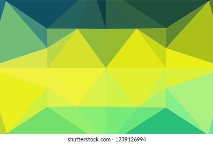 Dark Blue, Yellow vector polygonal pattern. Colorful abstract illustration with gradient. Brand new design for your business.