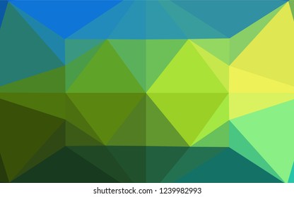 Dark Blue, Yellow vector polygonal pattern. A vague abstract illustration with gradient. The completely new template can be used for your brand book.