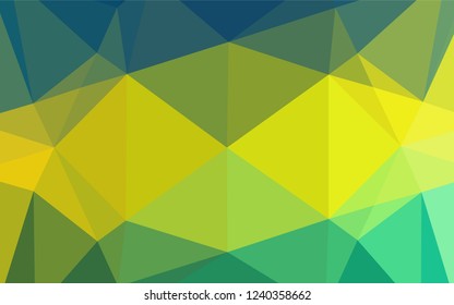 Dark Blue, Yellow vector polygonal template. A completely new color illustration in a vague style. The elegant pattern can be used as part of a brand book.
