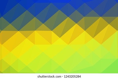 Dark Blue, Yellow vector polygonal pattern. Brand new colorful illustration in with gradient. Elegant pattern for a brand book.