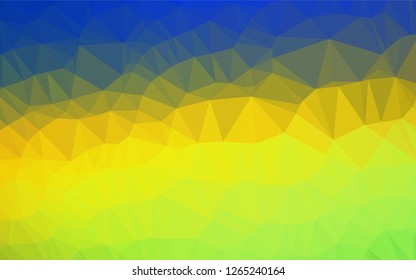 Dark Blue, Yellow vector polygonal template. Colorful illustration in abstract style with gradient. The polygonal design can be used for your web site.