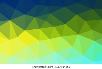 Dark Blue, Yellow vector polygonal background. Colorful abstract illustration with gradient. The template can be used as a background for cell phones.