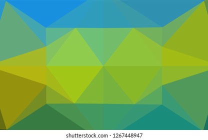 Dark Blue, Yellow vector polygonal background. A vague abstract illustration with gradient. The textured pattern can be used for background.