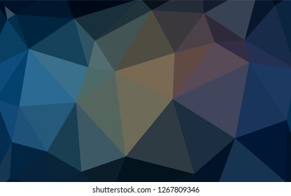 Dark Blue, Yellow vector polygonal background. A sample with polygonal shapes. Brand new design for your business.