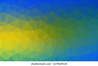 Dark Blue, Yellow vector polygonal pattern. A vague abstract illustration with gradient. Polygonal design for your web site.