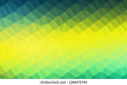 Dark Blue, Yellow vector polygonal template. Geometric illustration in Origami style with gradient. The best triangular design for your business.