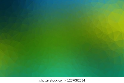 Dark Blue, Yellow vector polygonal pattern. A completely new color illustration in a vague style. Completely new design for your business.