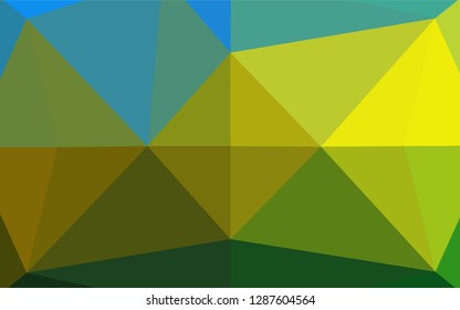 Dark Blue, Yellow vector polygonal template. Colorful illustration in abstract style with gradient. The elegant pattern can be used as part of a brand book.