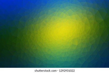 Dark Blue, Yellow vector polygonal background. An elegant bright illustration with gradient. Completely new design for your business.