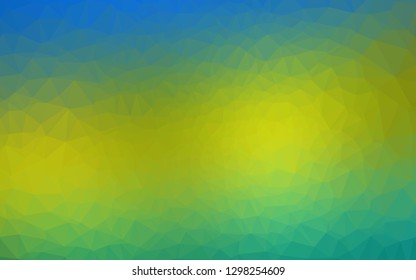 Dark Blue, Yellow vector polygonal background. Colorful abstract illustration with gradient. Brand new design for your business.