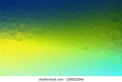 Dark Blue, Yellow vector polygonal pattern. A vague abstract illustration with gradient. Triangular pattern for your business design.