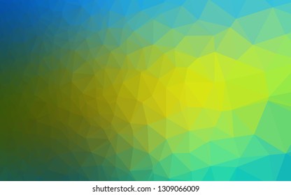 Dark Blue, Yellow vector polygonal template. Shining colored illustration in a Brand new style. Template for a cell phone background.