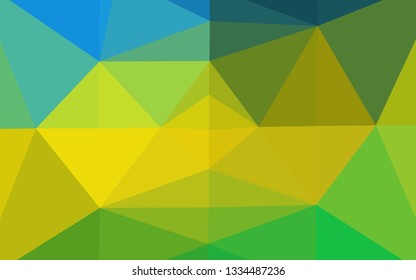 Dark Blue, Yellow vector polygonal template. Colorful illustration in abstract style with gradient. Template for your brand book.