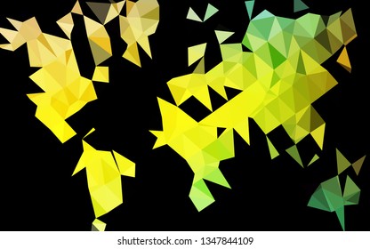 Dark Blue, Yellow vector polygonal pattern. Colorful illustration in Origami style with gradient.  Polygonal design for your web site.