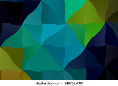 Dark Blue, Yellow vector polygonal pattern. Colorful abstract illustration with triangles. Triangular pattern for your design.