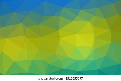 Dark Blue, Yellow vector polygonal template. A completely new color illustration in a vague style. The best triangular design for your business.