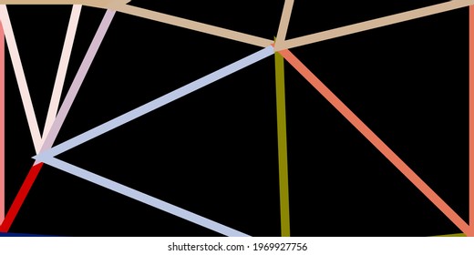 Dark blue, yellow vector polygonal pattern. New colorful illustration with shapes of gradient triangles. Your business gesign.