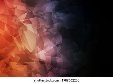 Azul oscuro, fondo poligonal vector amarillo. Ilustración poligonal brillante, que consiste en triángulos. Diseño poligonal para su sitio web.