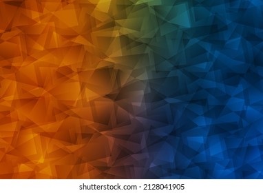 Dark Blue, Yellow vector polygonal background. Polygonal abstract illustration with gradient. Completely new template for your banner.
