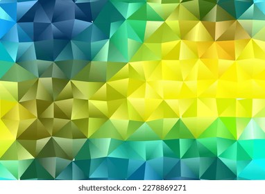 Dark Blue, Yellow vector polygonal background. Colorful illustration in Origami style with gradient.  Completely new template for your business design.