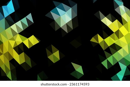 Azul oscuro, plantilla poligonal vectorial amarilla. Ilustración abstracta brillante con un diseño elegante. Nuevo estilo para su diseño de negocio.
