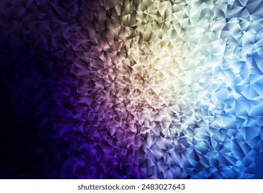 Dark Blue, Yellow vector polygonal pattern. A completely new color illustration in a polygonal style. Best triangular design for your business.