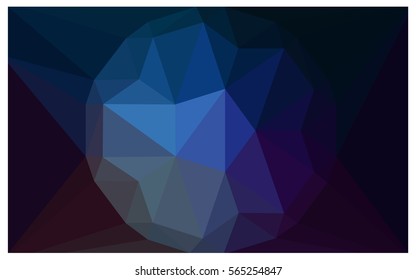 Dark Blue Yellow vector polygonal illustration, which consist of triangles with a gemstone in center. Triangular design of a huge diamond for your business. Creative geometric background of gems.