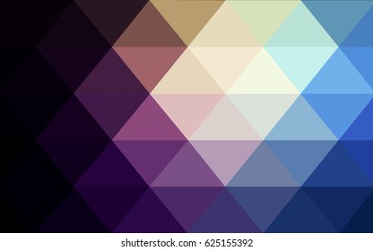 Dark Blue, Yellow vector polygonal illustration, which consist of triangles. Triangular design for your business. Creative geometric background in Origami style with gradient