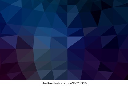 Dark Blue, Yellow vector polygonal illustration, which consist of triangles. Triangular design for your business. Creative geometric background in Origami style with gradient