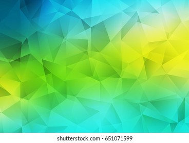 Dark Blue, Yellow vector polygonal template. Colorful illustration in abstract style with gradient. A completely new design for your business.