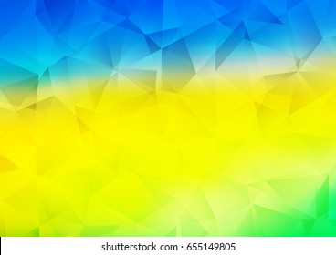 Dark Blue, Yellow vector polygonal background. Colorful abstract illustration with gradient. The template can be used as a background for cell phones.
