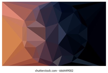 Dark Blue, Yellow vector polygonal illustration, which consist of triangles with a gemstone in center. Triangular design of a huge diamond for your business. Creative geometric background of gems.
