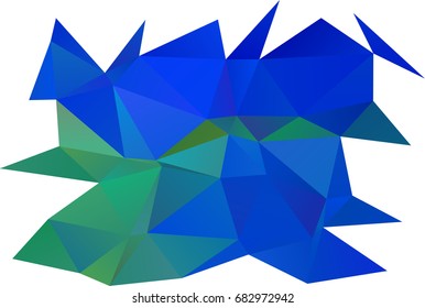 Dark Blue, Yellow vector polygonal template. Modern geometrical abstract illustration with gradient. A completely new design for your business.